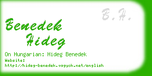 benedek hideg business card